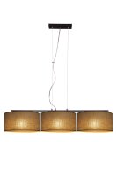 Pendelleuchte Leinen Schwarz E27 L:100 cm wohnlich