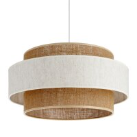 Pendelleuchte Jute Weiß Natur Beige E27 Ø40 cm