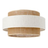 Deckenlampe Jute Wei&szlig; Natur Beige E27 &Oslash;40 cm wohnlich