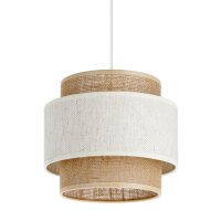 Pendelleuchte Jute Weiß Natur Beige E27 Ø20 cm