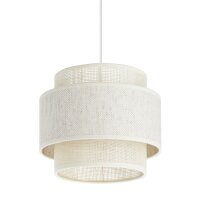 Pendelleuchte Jute Weiß Creme E27 Ø20 cm...