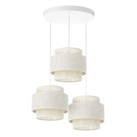 Pendelleuchte Jute Weiß Creme E27 Ø45 cm...