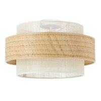 Deckenlampe Jute Wei&szlig; Natur E27 &Oslash;40 cm gem&uuml;tlich