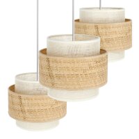 Pendelleuchte Jute Weiß Natur E27 Ø45 cm...