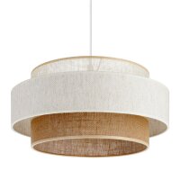 Pendelleuchte Jute Weiß Natur E27 Ø40 cm...