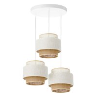 Pendelleuchte Jute Weiß Natur E27 Ø45 cm...