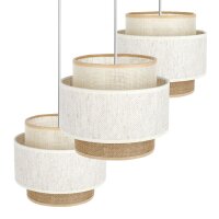 Pendelleuchte Jute Weiß Natur E27 Ø45 cm...
