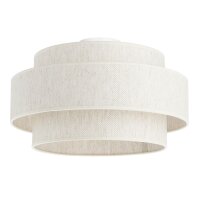 Deckenlampe blendarm Jute Wei&szlig; E27 &Oslash;40 cm wohnlich