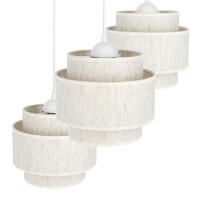 Pendelleuchte blendarm Jute Weiß E27 Ø45 cm...
