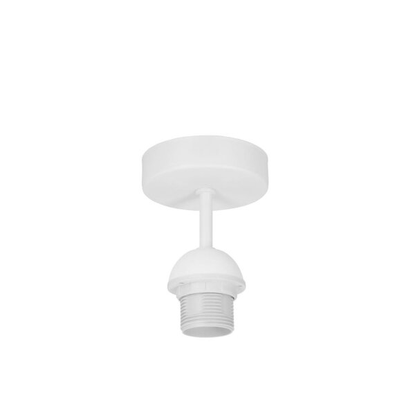 Deckenlampe Stoff Weiß Beige E27 Ø40 cm gemütlich