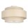 Deckenlampe Stoff Weiß Beige E27 Ø40 cm gemütlich