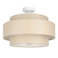 Deckenlampe Stoff Wei&szlig; Beige E27 &Oslash;40 cm dekorativ
