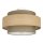 Deckenlampe Stoff Beige Weiß E27 Ø40 cm gemütlich