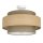 Deckenlampe Stoff Beige Weiß E27 Ø40 cm dekorativ