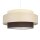 Pendelleuchte Stoff Weiß Ecru Beige E27 Ø40 cm