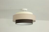 Deckenlampe Stoff Weiß Ecru Beige E27 Ø40 cm...