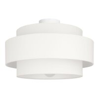 Deckenlampe blendarm Stoff Wei&szlig; E27 &Oslash;40 cm wohnlich