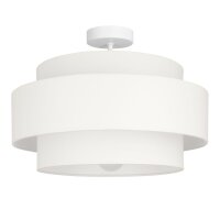 Deckenlampe blendarm Stoff Wei&szlig; E27 &Oslash;40 cm gem&uuml;tlich
