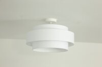 Deckenlampe blendarm Stoff Weiß E27 Ø40 cm...