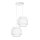 Hängelampe blendarm Stoff Weiß E27 Ø30 cm wohnlich