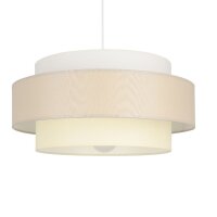 Pendelleuchte Stoff Weiß Hellbeige E27 Ø40 cm