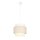 Pendelleuchte Stoff Weiß Hellbeige E27 Ø20 cm