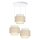 Pendelleuchte Stoff Weiß Hellbeige E27 Ø45 cm