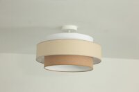 Deckenlampe Stoff Weiß Sandfarben E27 Ø40 cm...