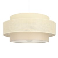 Pendelleuchte Stoff Weiß Ecru E27 Ø40 cm...