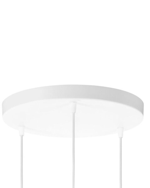 Pendelleuchte Stoff Weiß Ecru E27 Ø45 cm gemütlich