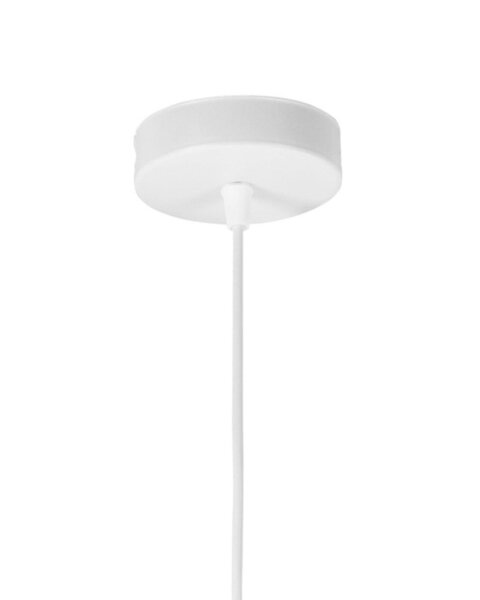 Pendelleuchte Stoffschirm Weiß Ecru E27 Ø40 cm