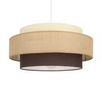Deckenlampe Stoffschirm Weiß Ecru E27 Ø40 cm...