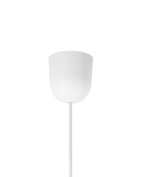 Pendelleuchte Stoffschirm Weiß Ecru E27 Ø20 cm