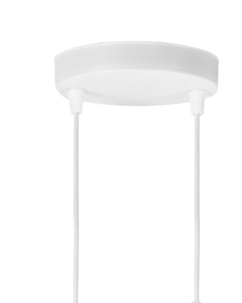 Pendelleuchte Stoff Weiß Ecru Beige E27 Ø30 cm