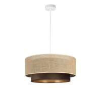 Pendelleuchte Stoff Jute Weiß E27 Ø45 cm...