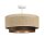 Deckenlampe Stoff Jute Beige Wei&szlig; E27 &Oslash;45 cm wohnlich