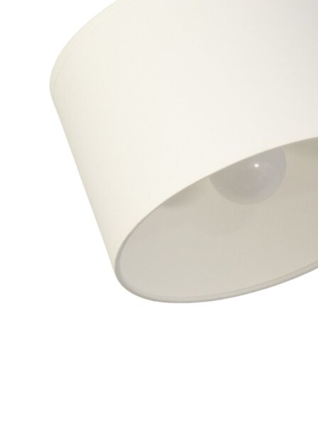 Deckenspot flexibel Stoff Weiß E27 L:18 cm wohnlich