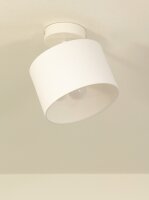 Deckenspot flexibel Stoff Weiß E27 L:18 cm wohnlich
