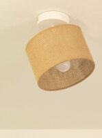 Deckenspot flexibel Stoff Beige E27 L:18 cm wohnlich