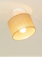 Deckenspot flexibel Stoff Beige E27 L:18 cm wohnlich