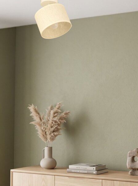 Deckenspot schwenkbar Stoff Weiß Creme E27 L:18 cm
