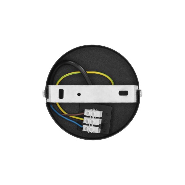 Deckenspot schwenkbar Stoff Schwarz Gold E27 L:18 cm