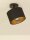 Deckenspot schwenkbar Stoff Schwarz Gold E27 L:18 cm