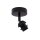 Deckenspot schwenkbar Stoff Schwarz Gold E27 L:18 cm