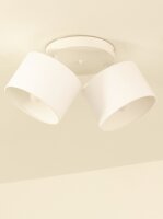 Deckenspot schwenkbar Stoff Weiß E27 L:45 cm wohnlich