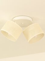 Deckenspot flexibel Stoff Weiß Creme E27 L:45 cm