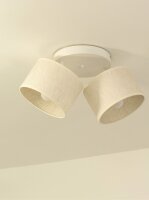 Deckenspot flexibel Stoff Weiß E27 L:45 cm wohnlich
