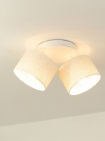 Deckenspot flexibel Stoff Weiß E27 L:45 cm wohnlich