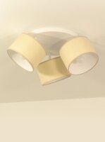 Deckenspot verstellbar Stoff Wei&szlig; Hellsand E27 L:45 cm