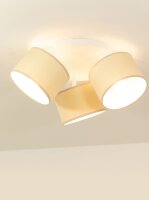 Deckenspot verstellbar Stoff Weiß Hellsand E27 L:45 cm